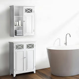 Dawson Wooden Wall Cabinet with Cross Molding