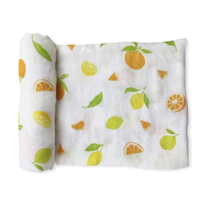 Bamboo Muslin Swaddle Blanket in The Fun-gis