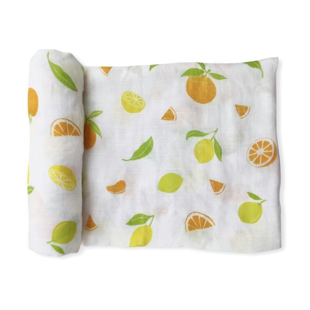 Bamboo Muslin Swaddle Blanket in The Fun-gis