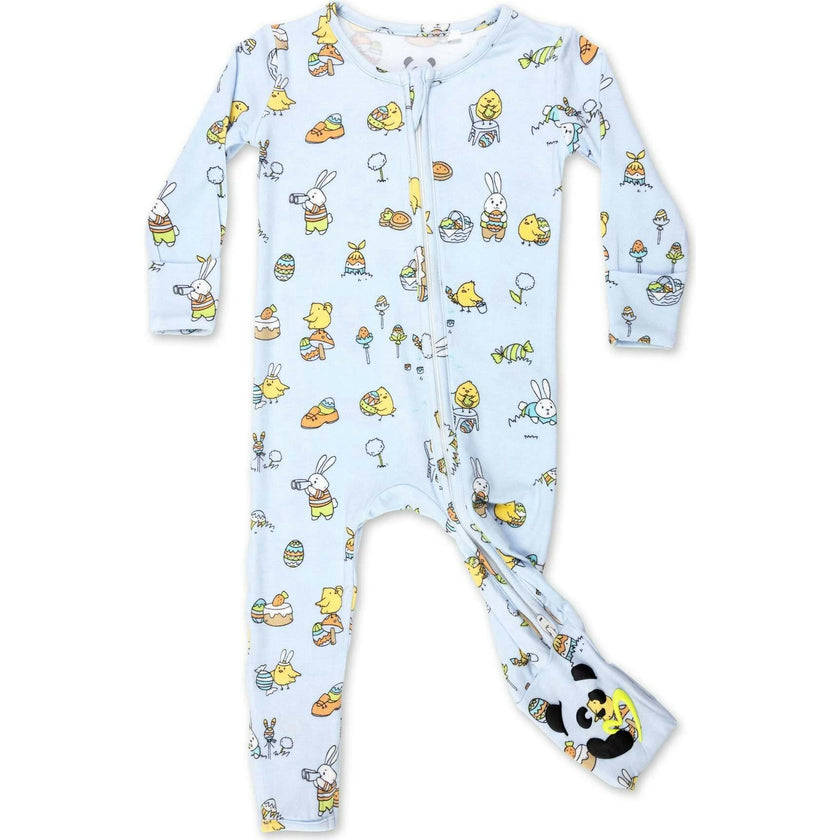 Easter Blue Bamboo Convertible Footie