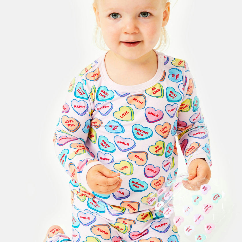 Long Sleeve Pajama Set - Candy Hearts