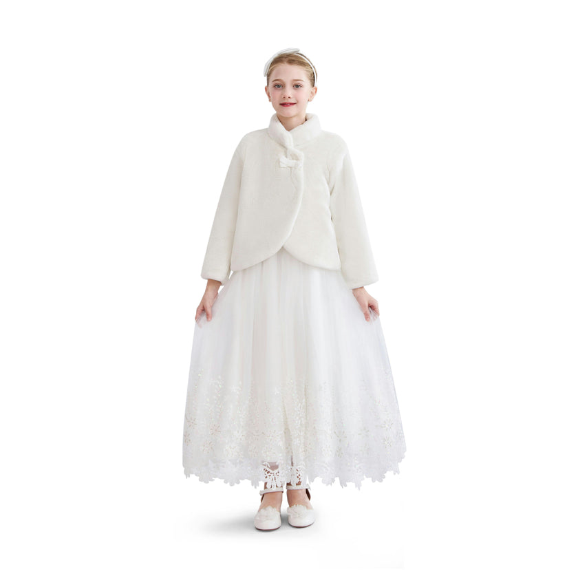 Ivory Plush Asymmetrical Coat