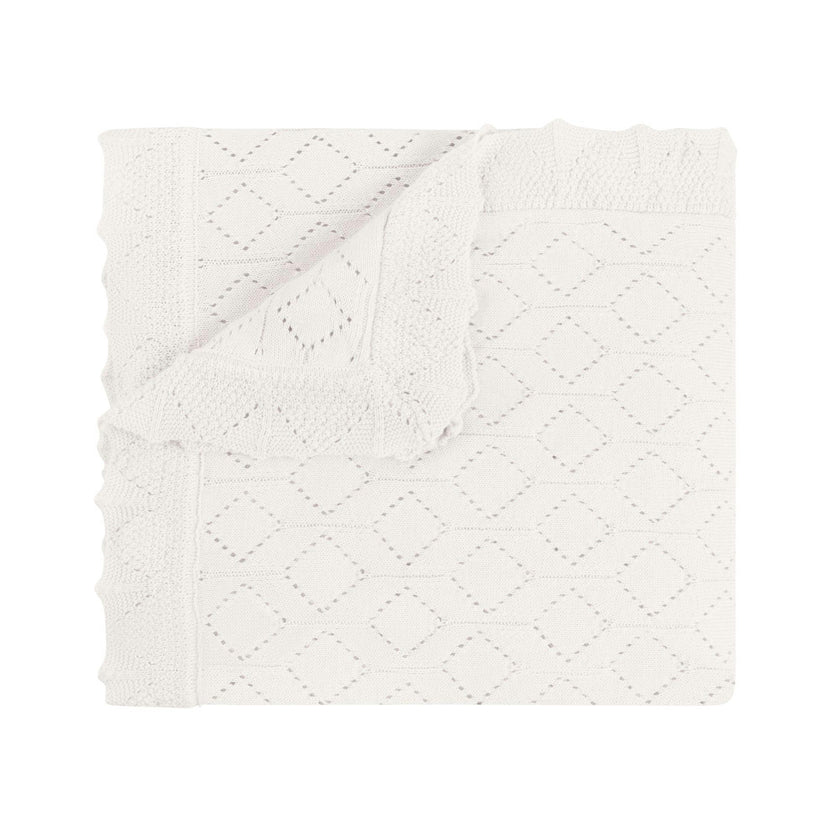 Lux Pointelle Knit Blanket