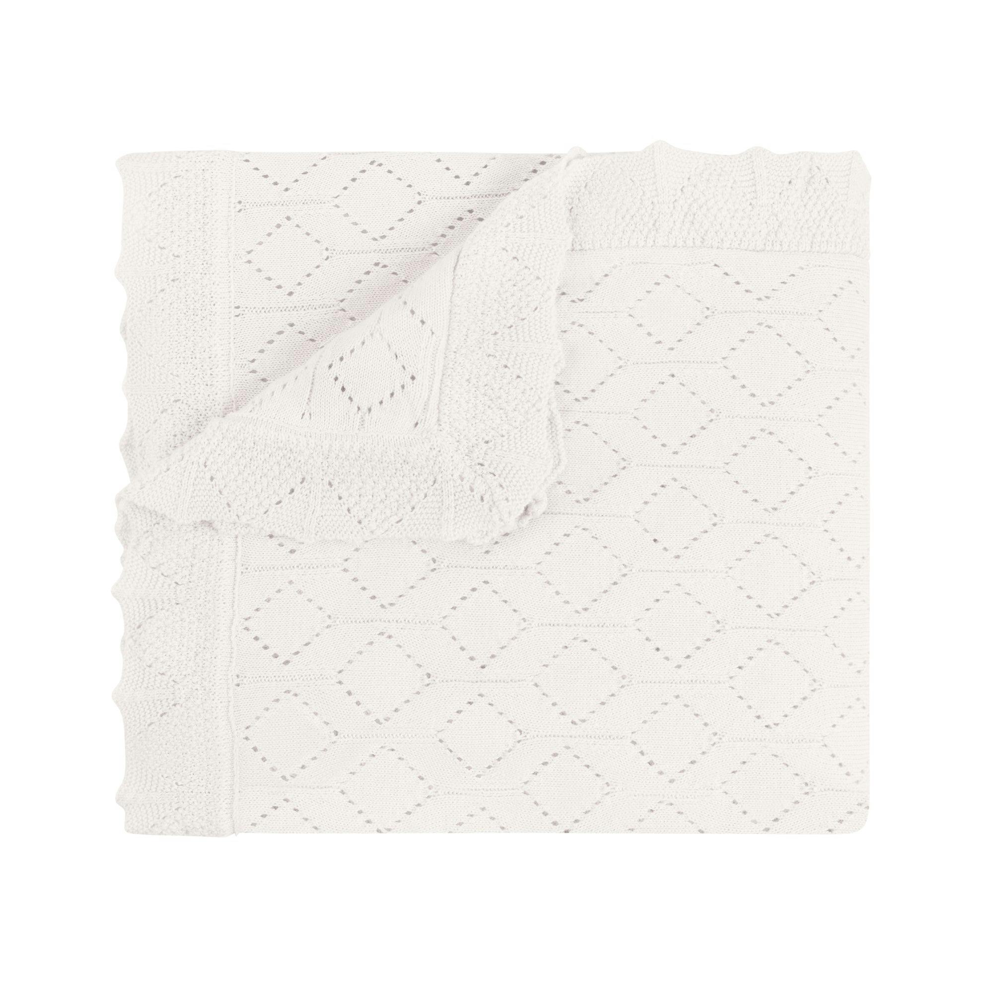 Lux Pointelle Knit Blanket