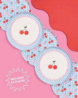 Cherry Tableware Bundle - paper plates, cups + napkins