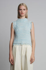 BRIA TANK | IVORY/ROBIN EGG BLUE TWEED