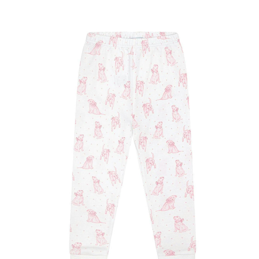 Pink Puppy Love Print Pajamas