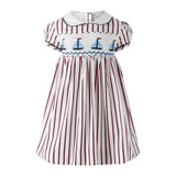 Sailboat Smocked Stripe Dress and Bloomers