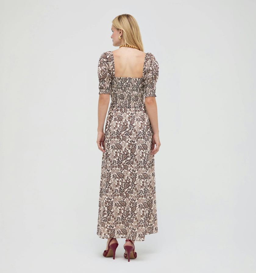 The Malene Nap Dress -  Chedworth Paisley Brown