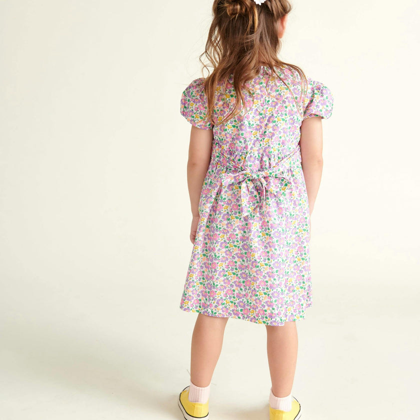 Made With Liberty Fabric Smocked Girls Dress Crisantha