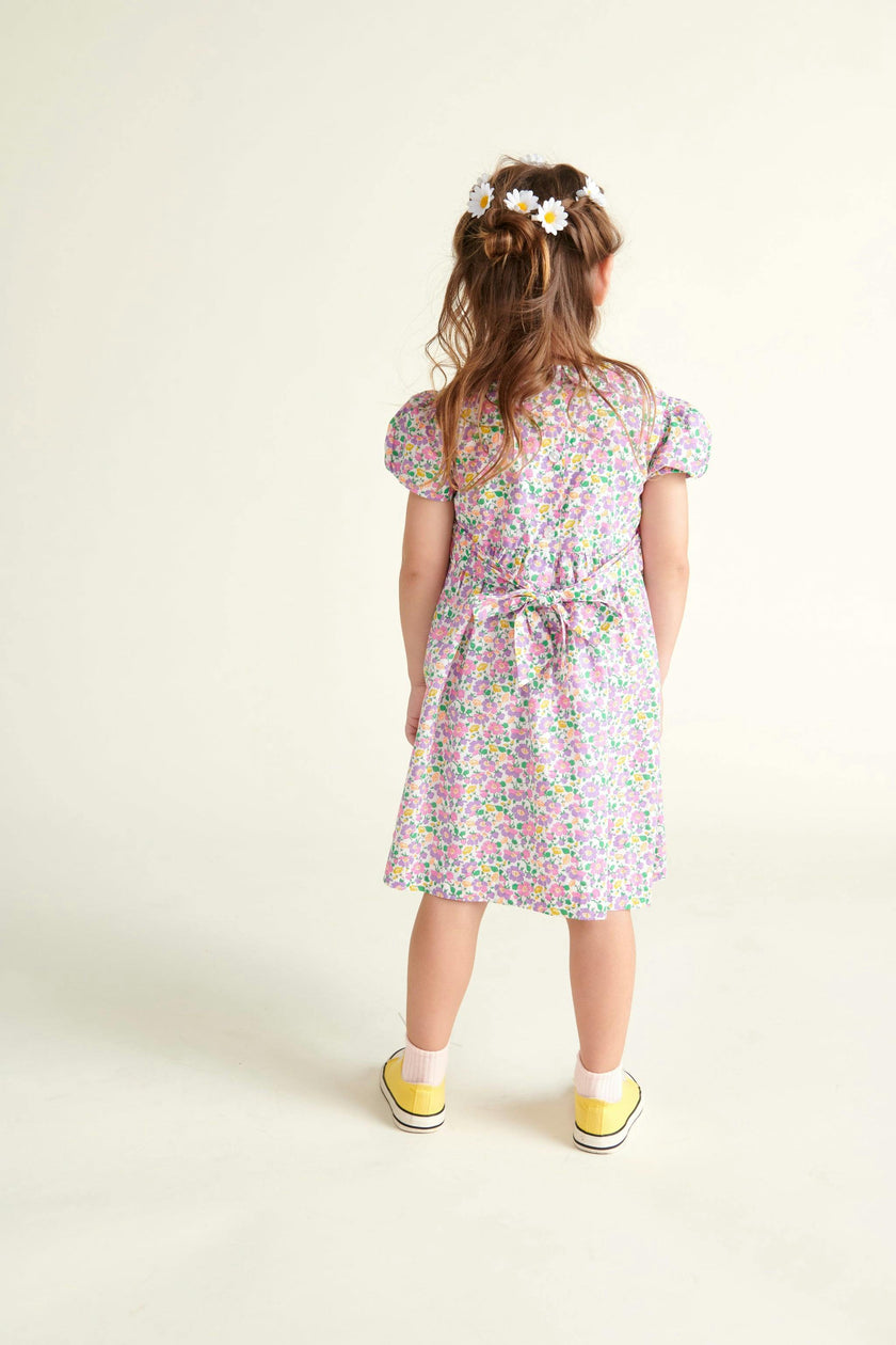 Made With Liberty Fabric Smocked Girls Dress Crisantha