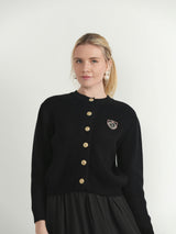 Emblem Knit Cardigan