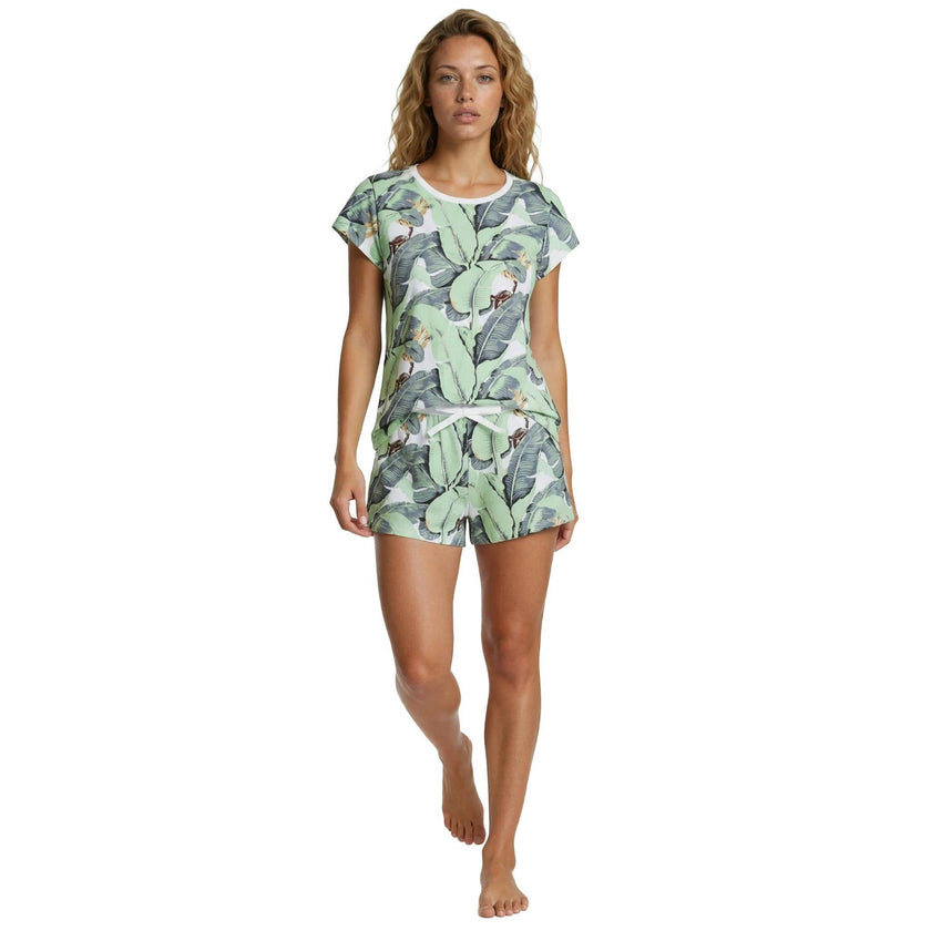 Women's Martinique® Green Jersey Short PJ Set - Organic Stretch Cotton