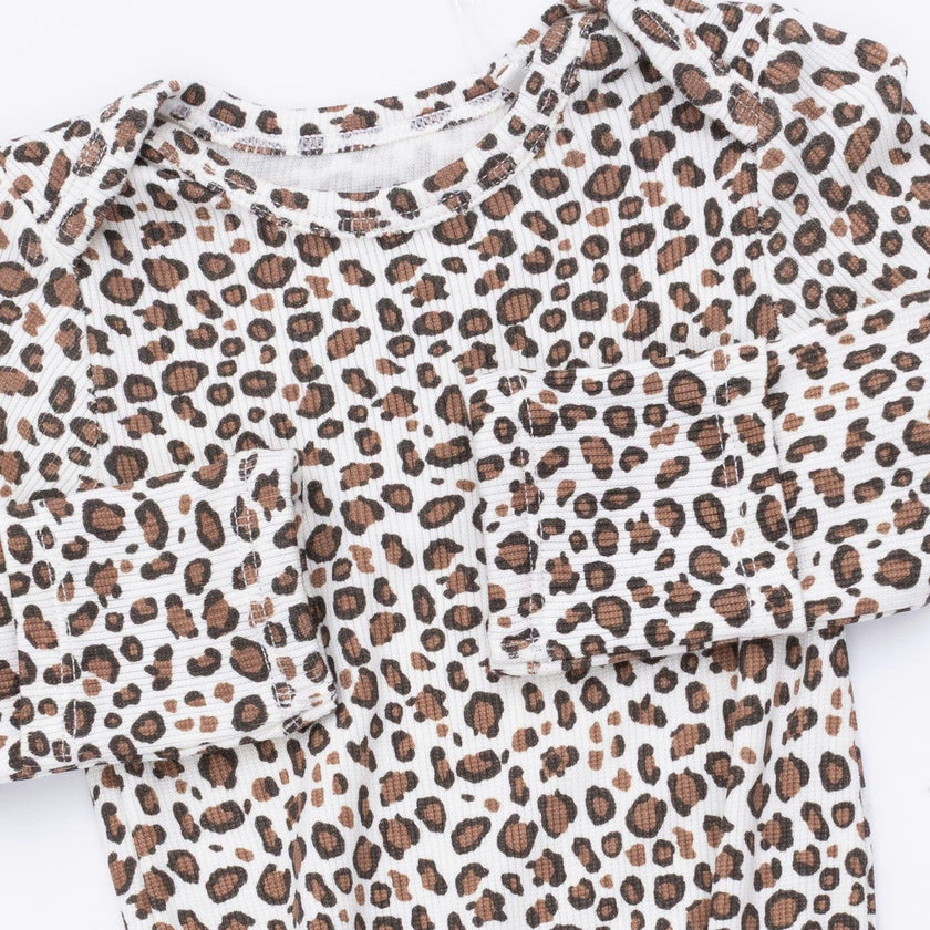 Leopard Rib - Knotted Gown and Knot Headband