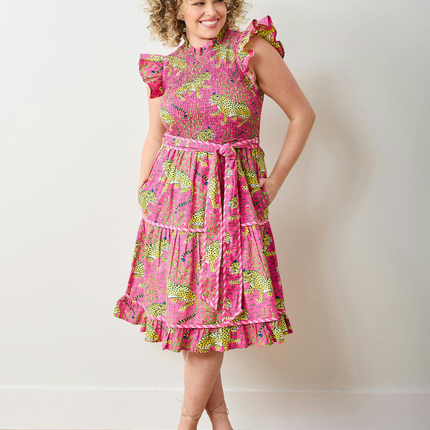 Bagheera - Let's Ruffle Dress - Hot Pink