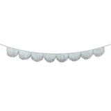 Silver Iridescent Tinsel Scallop Garland