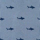 Boys Short Sleeve Cabana Set | Navy Stripe Shark