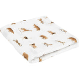 Organic Cotton Muslin Swaddle Blanket - White Sage