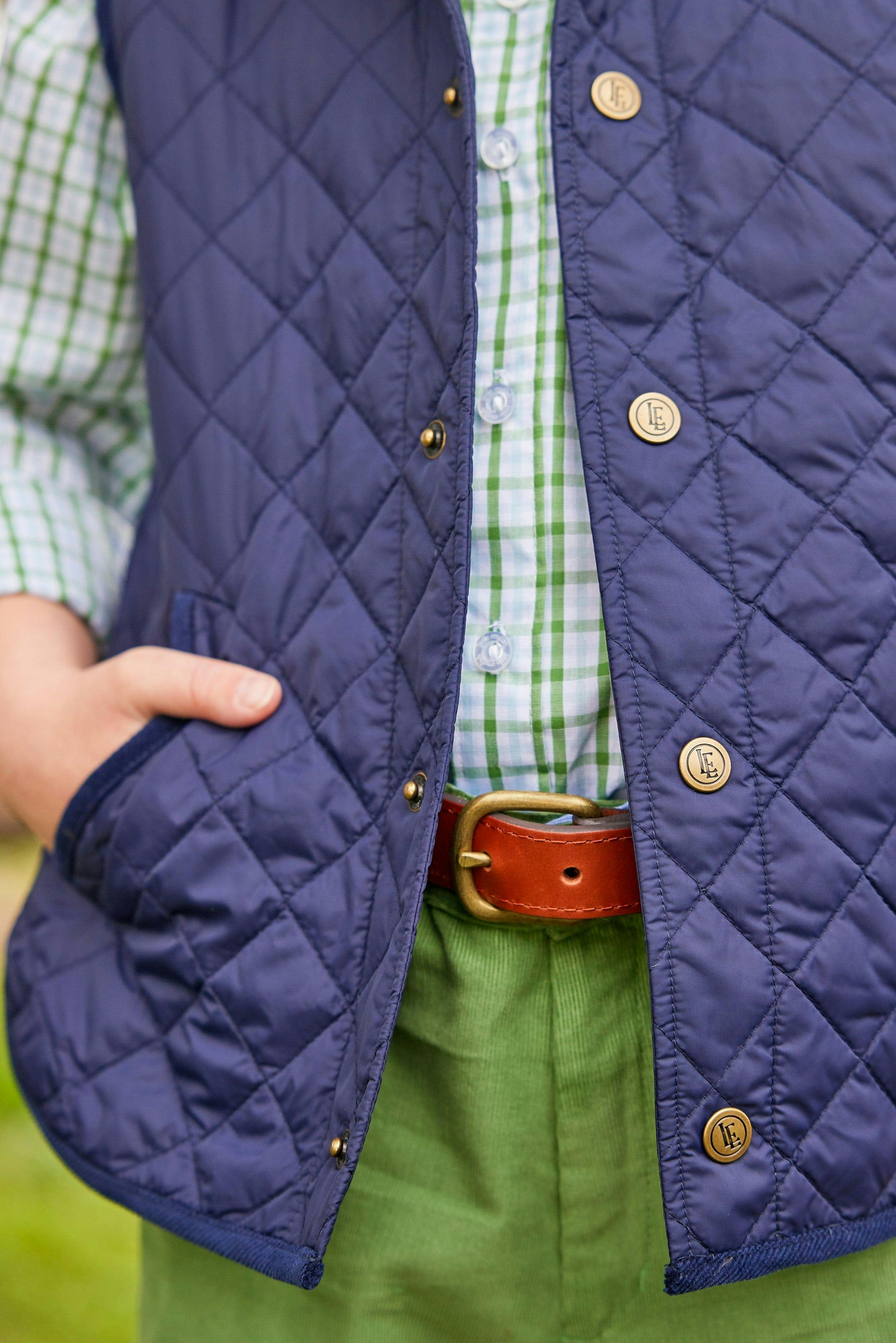 Classic Quilted Vest - Navy