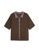 men's organic cotton polo shirt - mocha