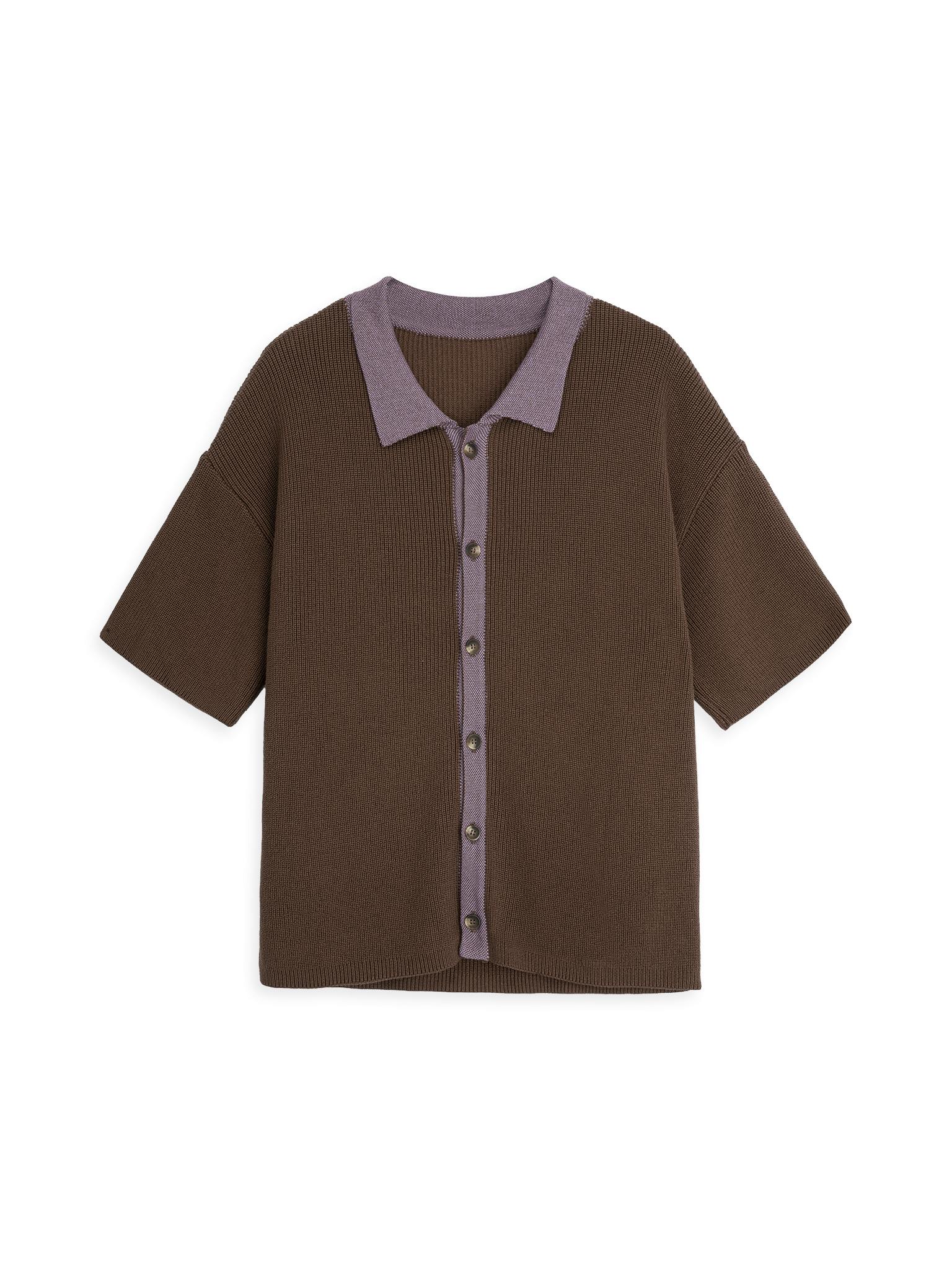men's organic cotton polo shirt - mocha