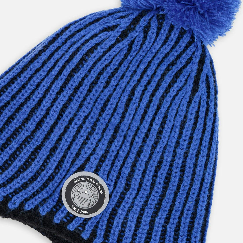 Winter Peruvian Knit Hat with Pompom and Lining