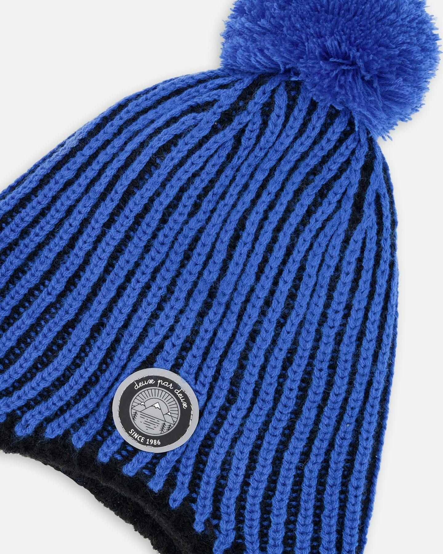 Winter Peruvian Knit Hat with Pompom and Lining