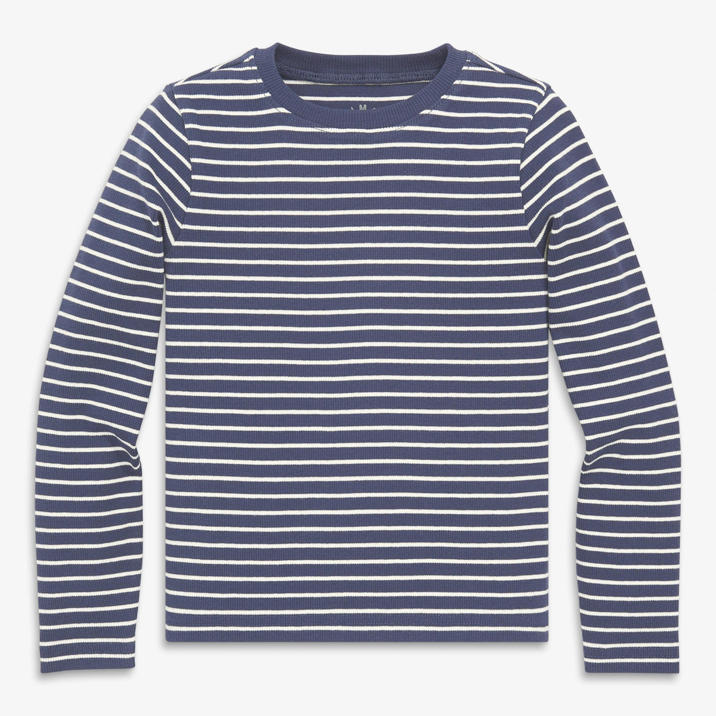 Kids long sleeve rib tee in stripe