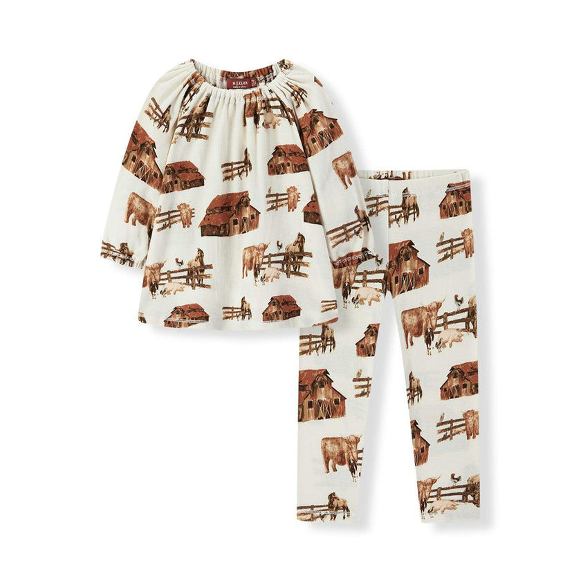 Homestead Organic Cotton Dress & Legging Set
