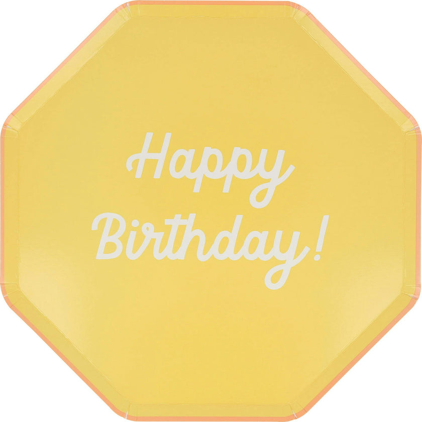 Mixed Happy Birthday Dinner Plates