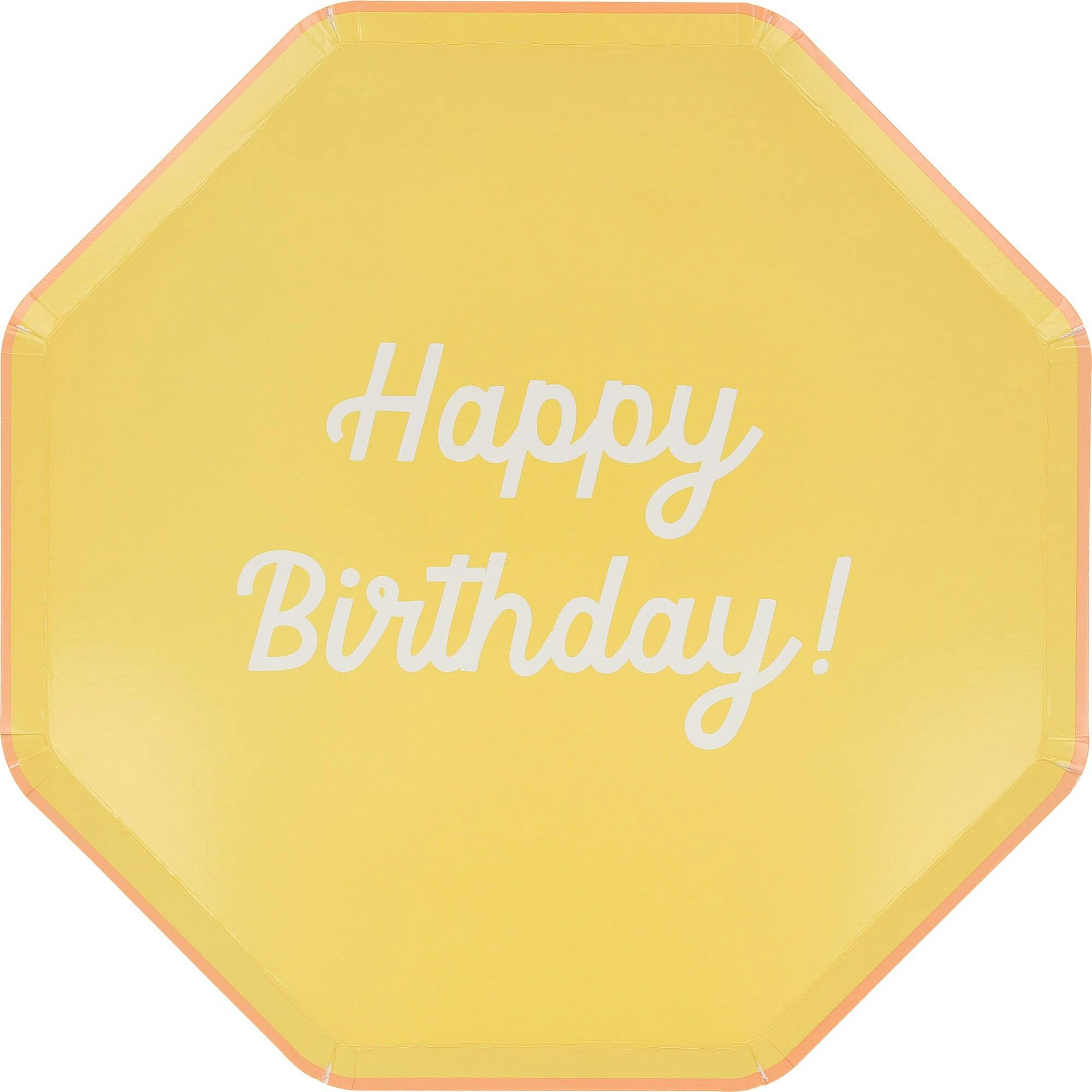 Mixed Happy Birthday Dinner Plates
