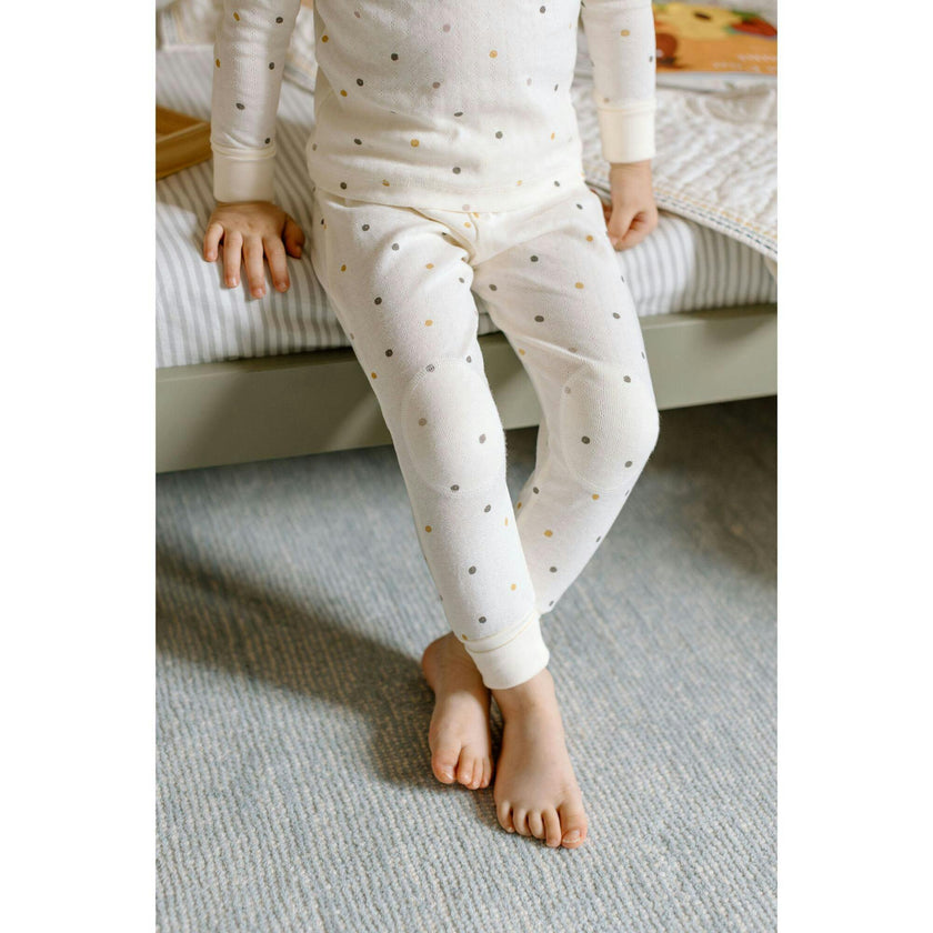 Pointelle Toddler Pajama - Polka Dotty