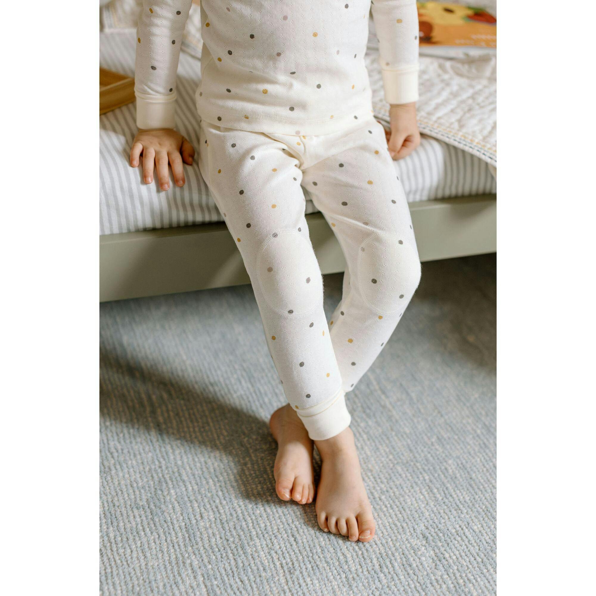 Pointelle Toddler Pajama - Polka Dotty