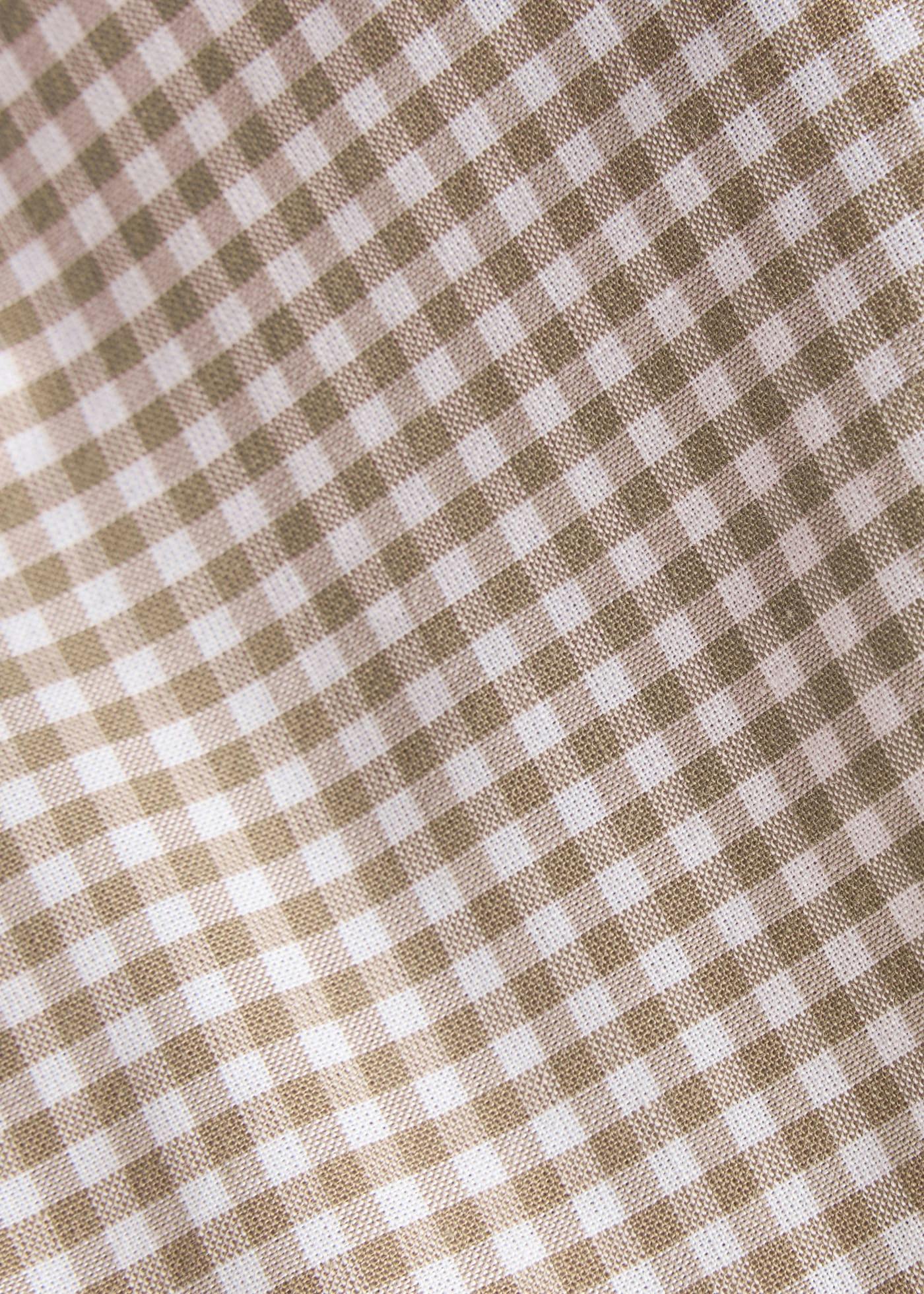 Carson Short Set - Khaki Gingham