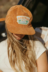 Cord Snapback Hat / Tan
