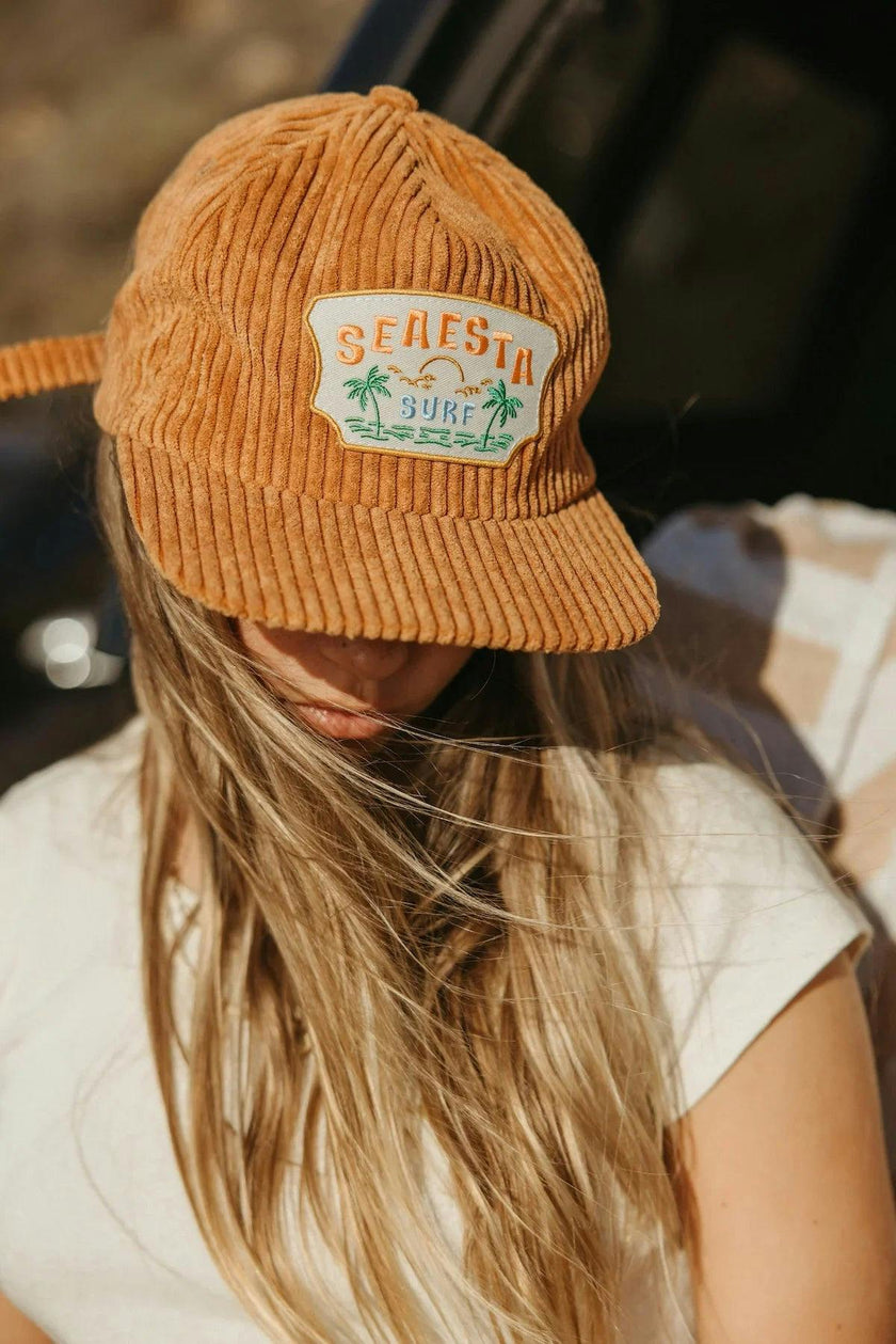 Cord Snapback Hat / Tan