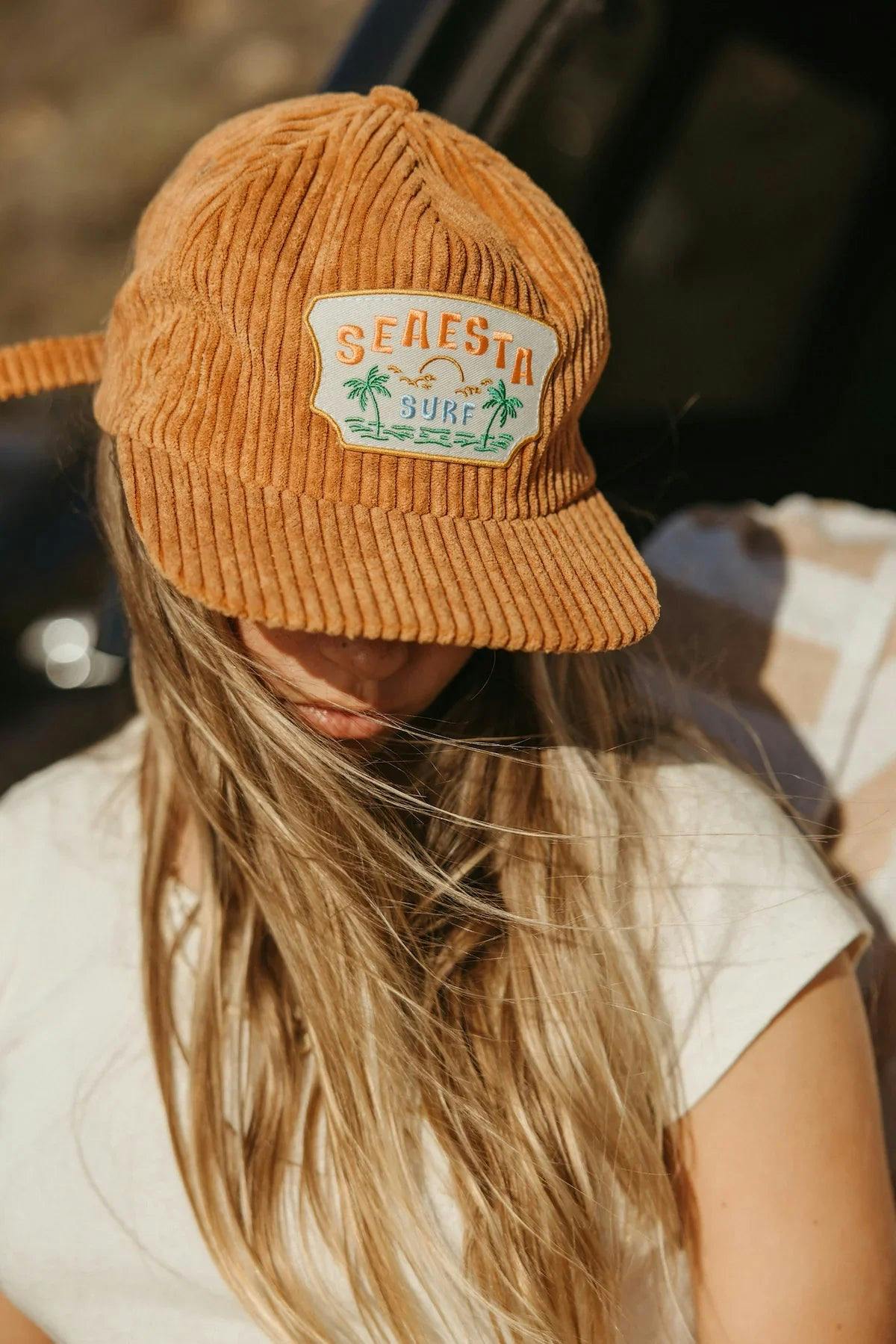Cord Snapback Hat / Tan