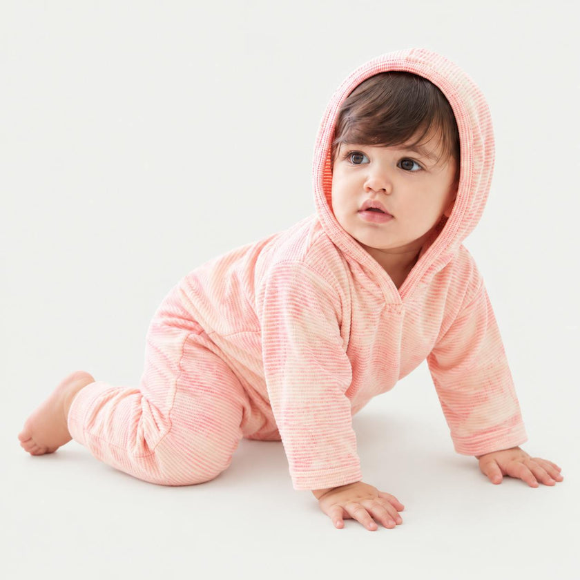 Stripe Marble Rib Hoodie + Legging Set