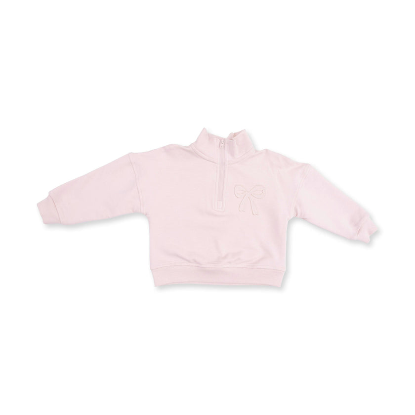 Veiled Pink Bows - Half Zip Sweatshirt