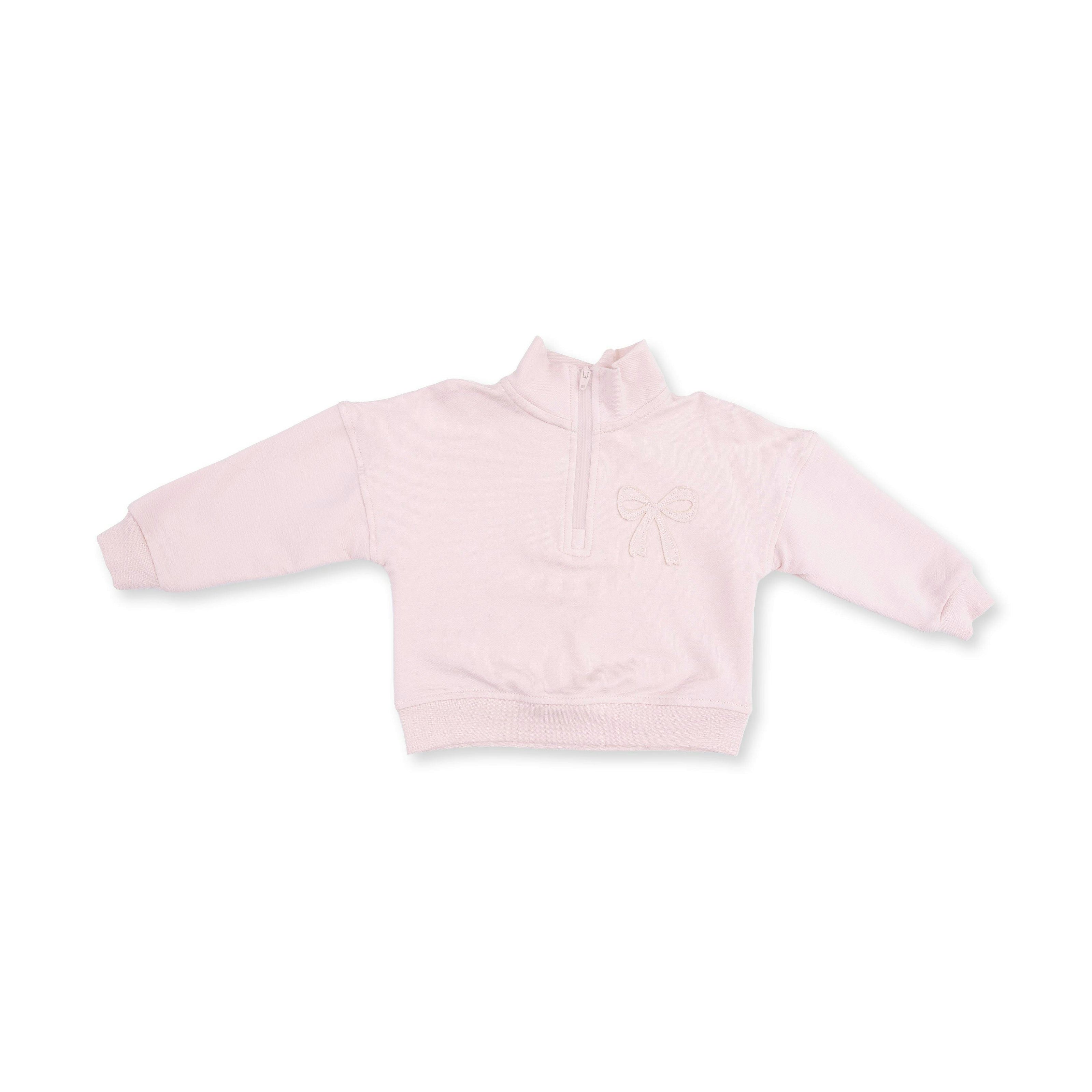Veiled Pink Bows - Half Zip Sweatshirt