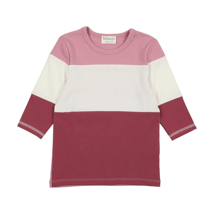 Rugby Stripe Color-Block Crew Neck Long Sleeve Shirt