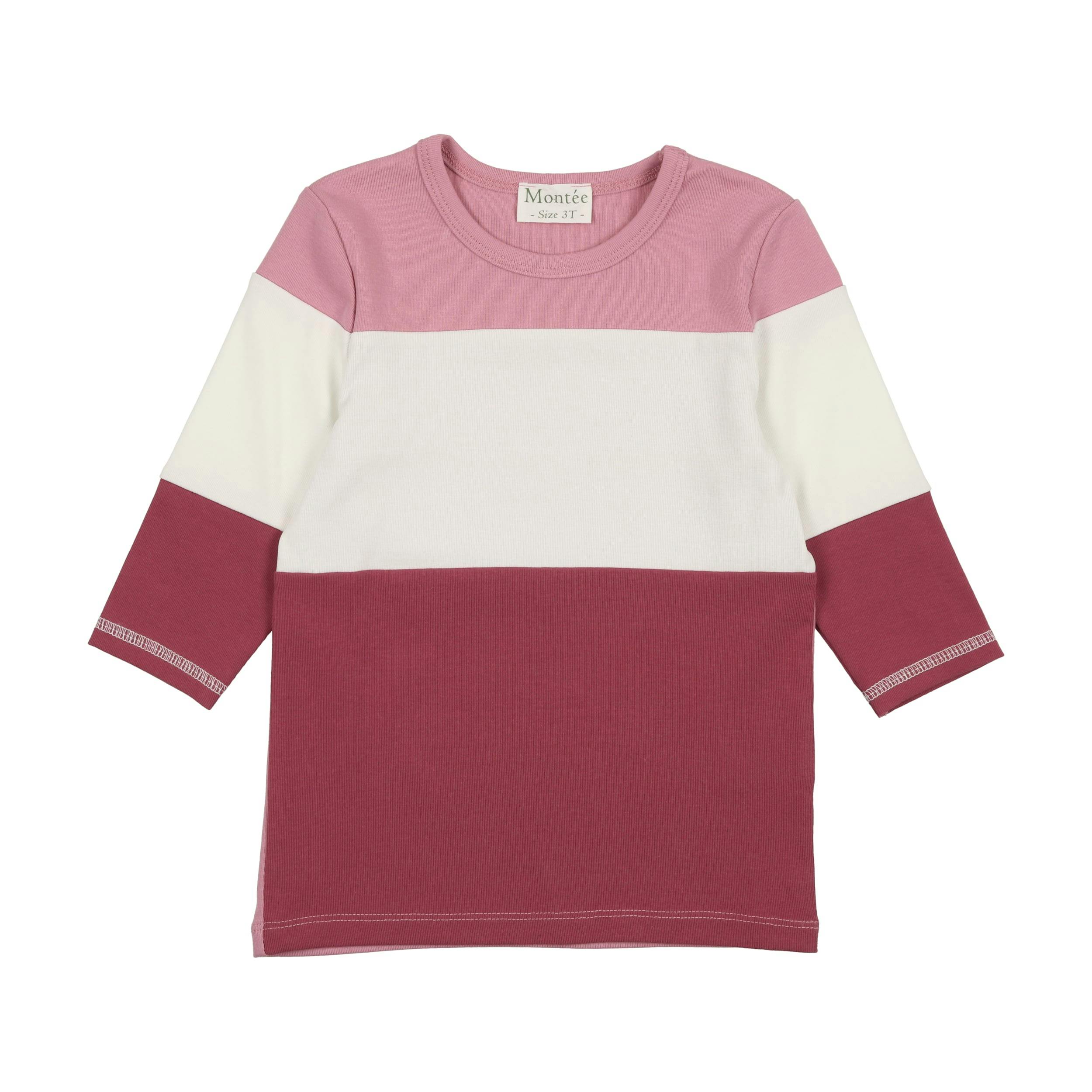 Rugby Stripe Color-Block Crew Neck Long Sleeve Shirt