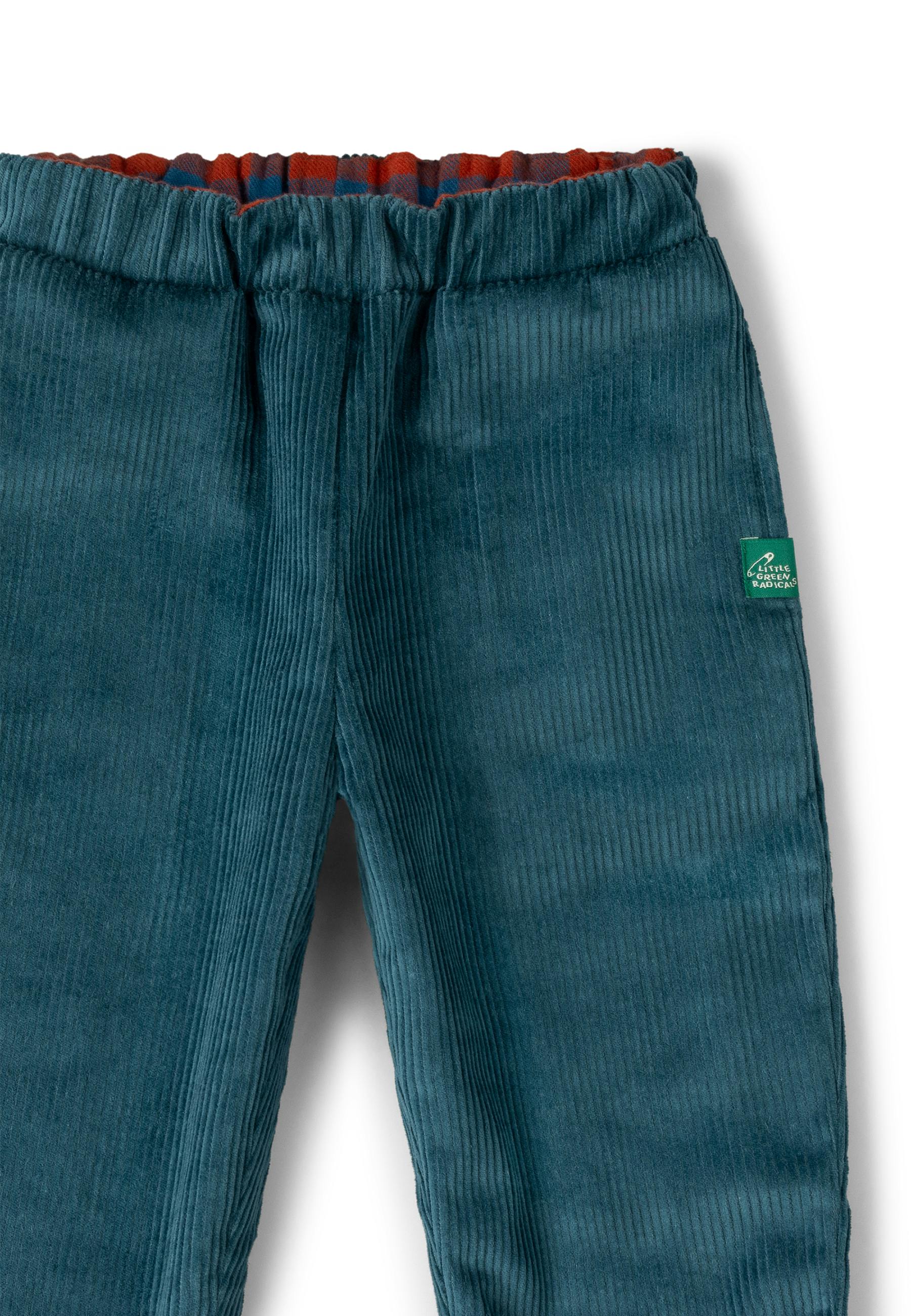 Calm Sea Check Reversible Pull On Trousers, Blue