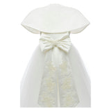 White Hermione Embroidered Cape Dress