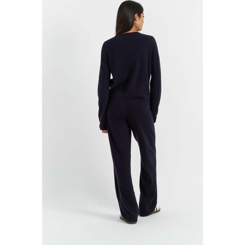 Wool & Cashmere Wide Leg Track Pant