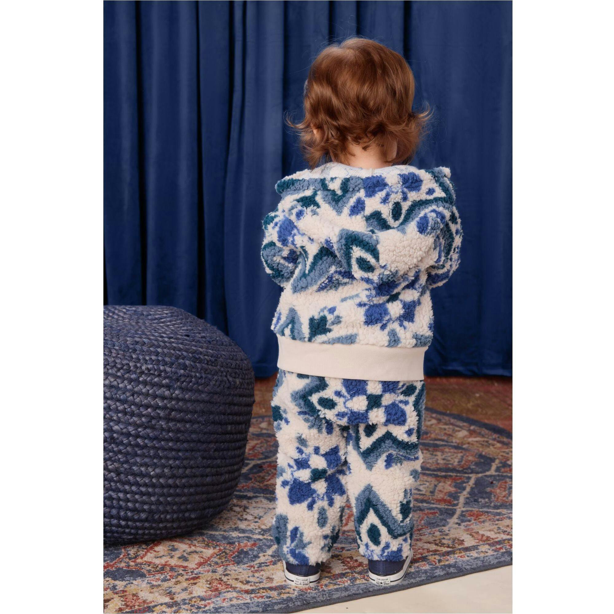 Teddy Fleece Baby Pants, Multi