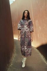 Puff Sleeve Printed Dress