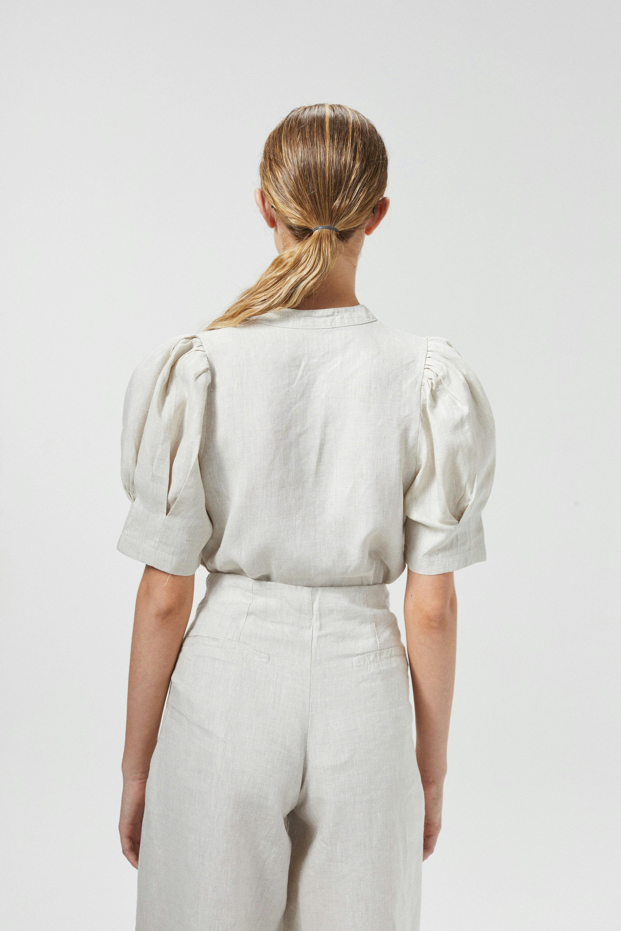 Culotte Linen Pants - Natural