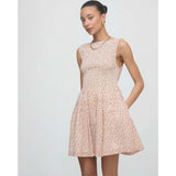 The Cosima Mini Nap Dress - Ivory Geo Ditsy