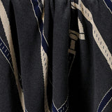 Cotton Sustainable Knit Patterned Throw Blanket - Equestrian Tack